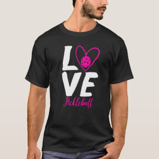 Camiseta Mulheres do Coração de Pickleball Love
