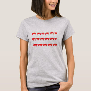 Camiseta Mulheres do Coração Vermelho feliz dia de os namor