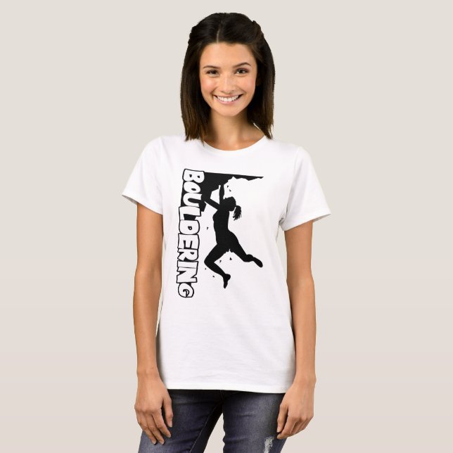 Camiseta Mulheres do impressão de Bouldering (Frente Completa)