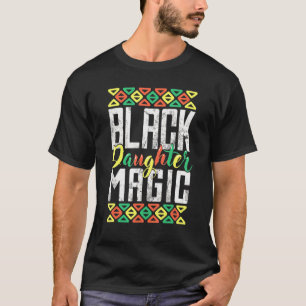 Camiseta Mulheres do Orgulho Americano Mágico Filha Negra