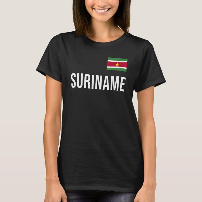 Camiseta Mulheres do Suriname Homens Crianças do Suriname F (Frente)