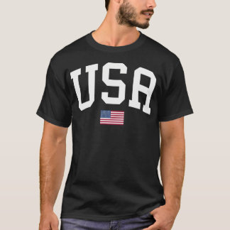Camiseta Mulheres dos EUA Homens Unisex Bandeira Americana 