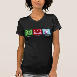Camiseta Mulheres dos unicórnios do amor da paz