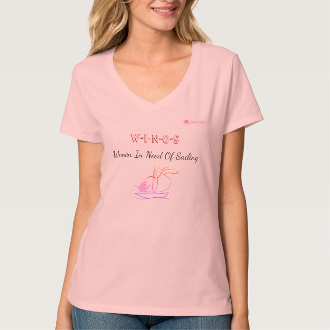 Camiseta Mulheres dos WINOS com necessidade da navigação (Frente)