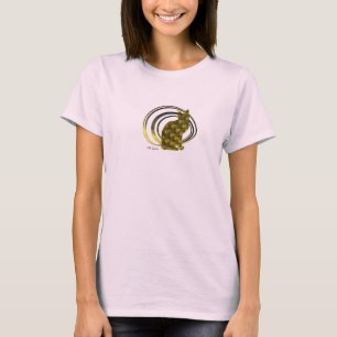 Camiseta mulheres douradas do gato de chita "18K"