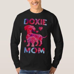 Camiseta Mulheres Doxie Mãe Weenie Cachshund Mãe Gráfico