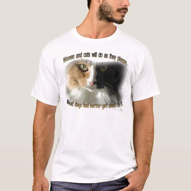 Camiseta Mulheres e gatos… (Frente)