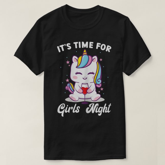 Camiseta Mulheres é hora das garotas da festa noturna (Frente do Design)