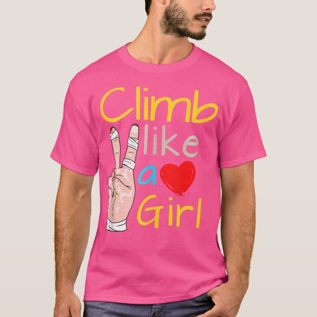 Camiseta Mulheres E Meninas Na Escalada (Frente)