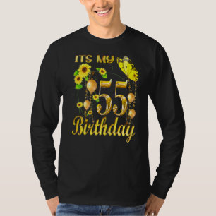 Camiseta Mulheres É Meu 55º Aniversário 55 Anos Menina Gira