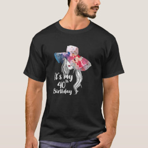 Camiseta Mulheres É minha aquarela de 40 anos Cla de 40 ano