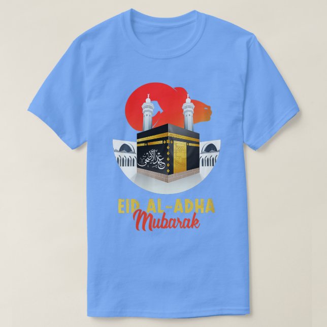Camiseta Mulheres Eid Al Adha Mubarak Kareem Funny Happy Ei (Frente do Design)