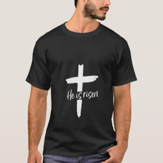 Camiseta Mulheres Ele Ressuscitou Dia de Páscoa Jesus Crist