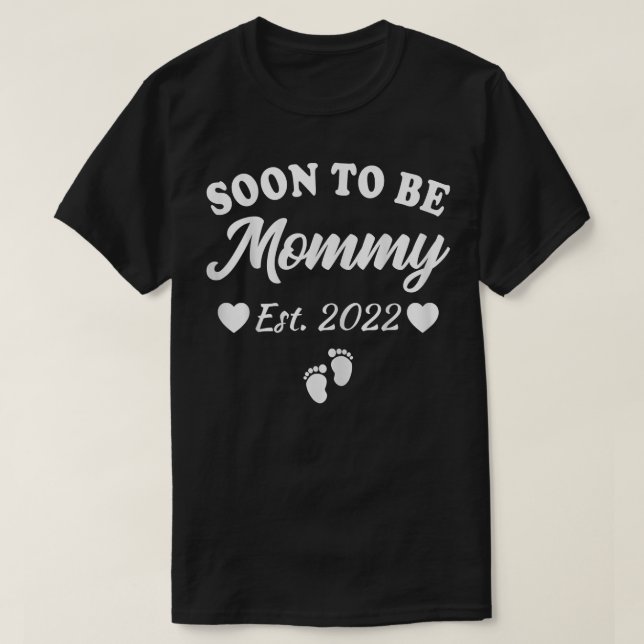 Camiseta Mulheres Em Breve Serão Mamães 2022 Anúncio De Gra (Frente do Design)