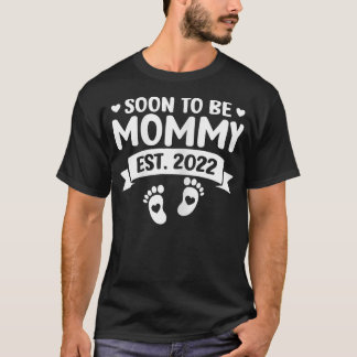 Camiseta Mulheres em breve serão Mamães 2022 Primeira vez M