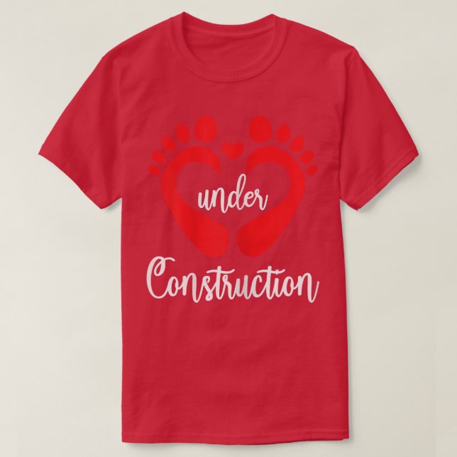 Camiseta Mulheres Em Construção Bebê Em Pés De Bebê Pré-Cor (Frente do Design)