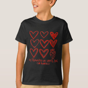 Camiseta Mulheres Em Fevereiro Usamos Vermelho Doença Cardí