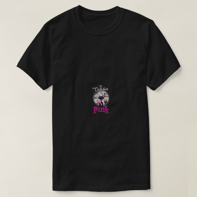 Camiseta Mulheres Em outubro nós vestimos Alho do cancer de (Frente do Design)
