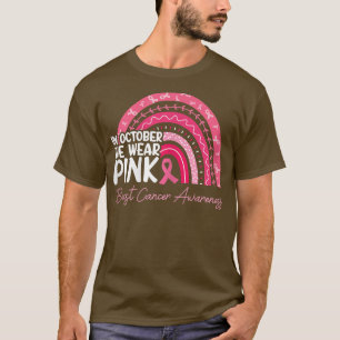 Camiseta Mulheres Em Outubro Vestem Fita Rosa