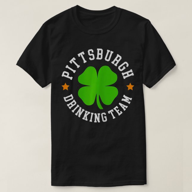 Camiseta Mulheres Em Pittsburgh Correspondendo Ao Drinkin D (Frente do Design)