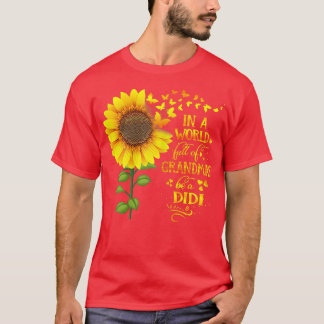 Camiseta Mulheres em um Cheio do Mundo Vovô Ser uma Família