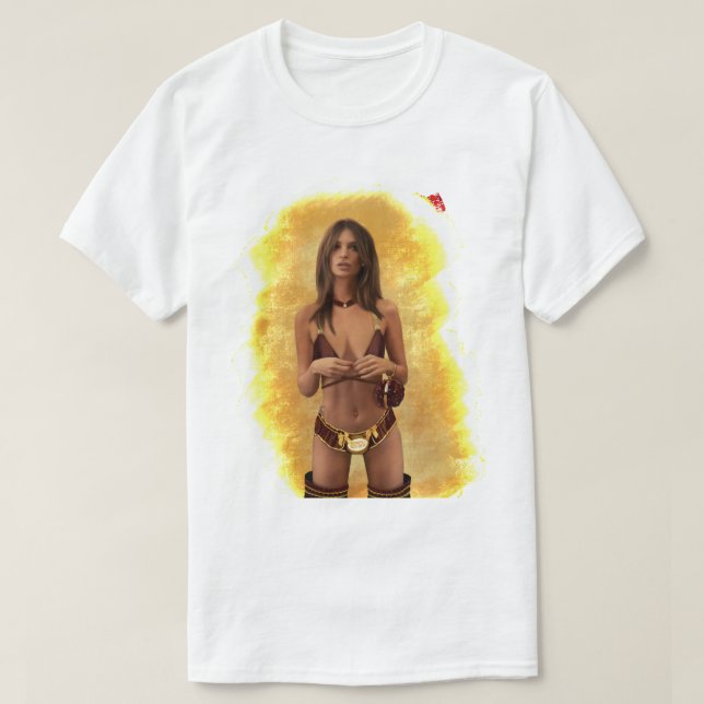 Camiseta Mulheres Emily Ratajkowski Em Ferrero Rocher Unde (Frente do Design)