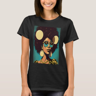 Camiseta Mulheres empoderam a mãe afro-americana
