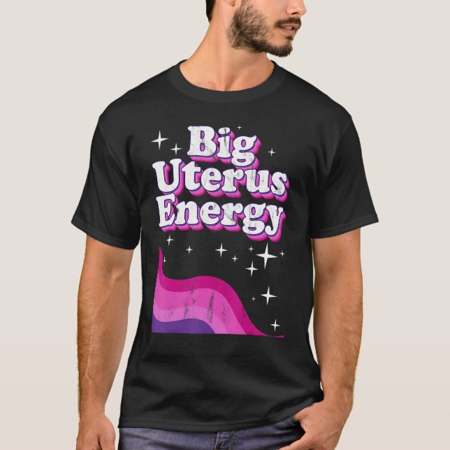 Camiseta Mulheres empoderam Grande Utero Energy Feminista S (Frente)