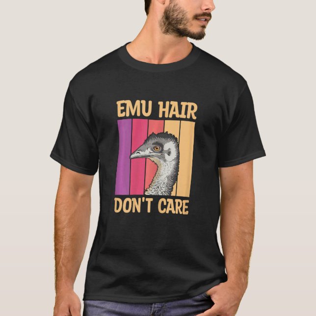 Camiseta Mulheres Emu Cabelo Não se importam com sua esposa (Frente)