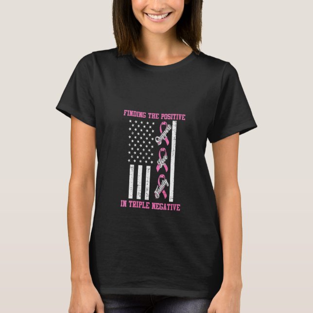 Camiseta Mulheres Encontrando O Positivo Nos Eua Triplos Ne (Frente)