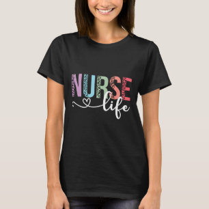 Camiseta Mulheres Enfermeiras Rn Lpn Cna Leopard Enfermeira