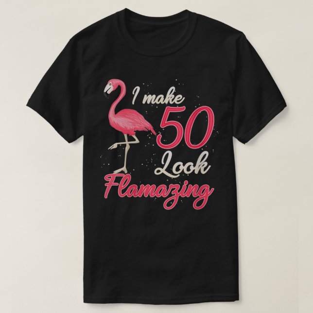 Camiseta Mulheres Engraçadas 50 Anos Mulheres Presentes Fla (Frente do Design)