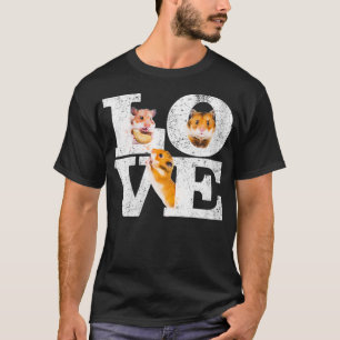 Camiseta Mulheres Engraçadas Adoro Hamsters Dando Pet De Ha