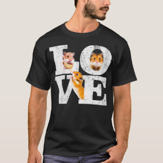 Camiseta Mulheres Engraçadas Adoro Hamsters Dando Pet De Ha
