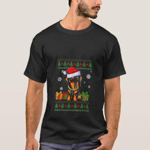 Camiseta Mulheres Engraçadas Ama Cachshund Santa Hat Ugly C