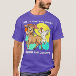 Camiseta Mulheres Engraçadas Animais De Fazenda Só Uma Meni