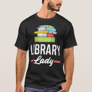 Camiseta Mulheres Engraçadas Biblioteca Lady Bibliotecária 
