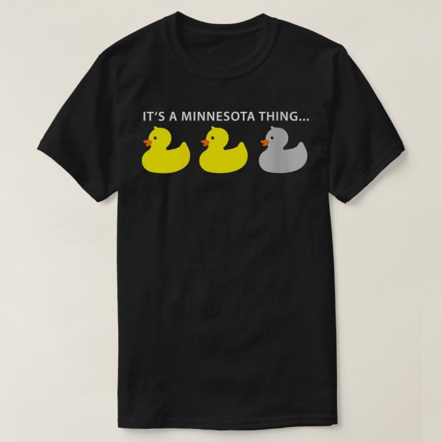 Camiseta Mulheres Engraçadas Cinza Pato de Minnesota Duck D (Frente do Design)