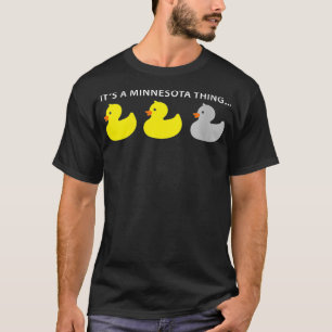 Camiseta Mulheres Engraçadas Cinza Pato de Minnesota Duck D