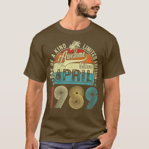 Camiseta Mulheres Engraçadas Com 34 Anos Incrível Desde Abr