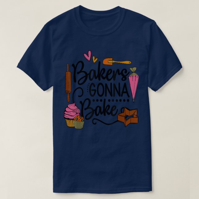 Camiseta Mulheres engraçadas cozinhando bolos de comida de  (Frente do Design)