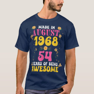 Camiseta Mulheres Engraçadas de 54 anos feitas no nasciment
