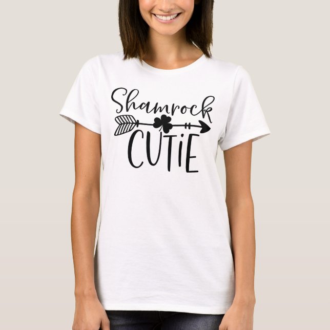 Camiseta mulheres engraçadas do Dia de São Patrício de sham (Frente)