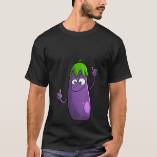 Camiseta Mulheres Engraçadas EggPlant S Para Homens Frutas