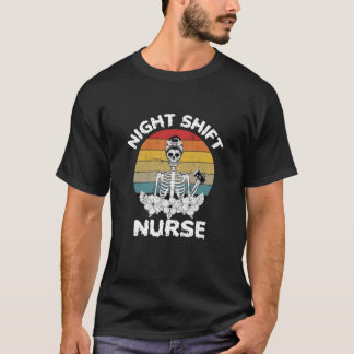 Camiseta Mulheres Engraçadas Enfermeira de Desvio Noturno E