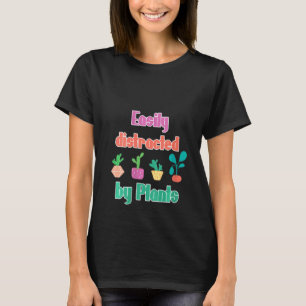 Camiseta Mulheres Engraçadas, Facilmente Distraídas Por Pla
