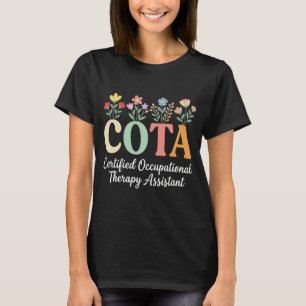 Camiseta mulheres engraçadas florais COTA Certificado Ocupa