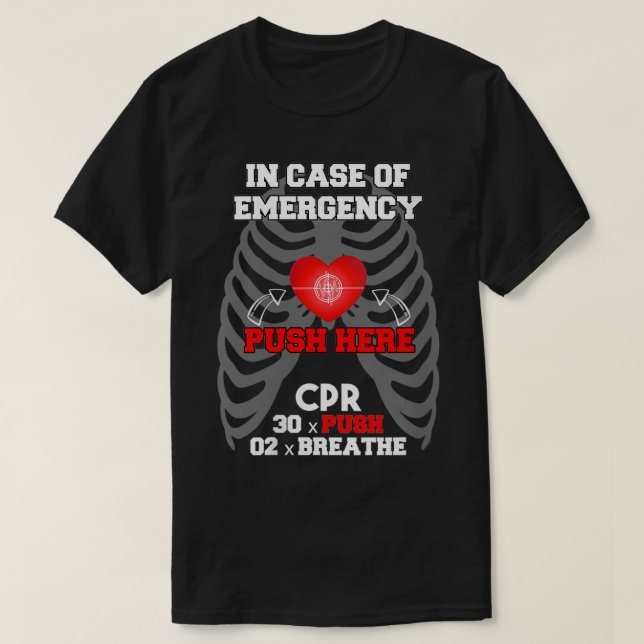 Camiseta Mulheres Engraçadas Instrutor Cpr Primeiros Socorr (Frente do Design)