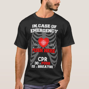 Camiseta Mulheres Engraçadas Instrutor Cpr Primeiros Socorr