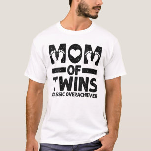 Camiseta Mulheres Engraçadas Mãe De Gêmeos Clássicos So